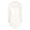 Attico The  Silvye Cotton Mini Shirt Dress In White
