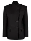 Attico Gabardine Single Breasted Blazer