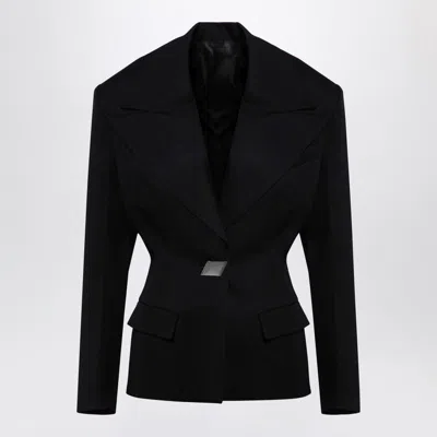ATTICO THE ATTICO SINGLE-BREASTED JACKET WITH EPAULETTES