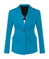 Attico Single-breasted Wool Blazer In Blue