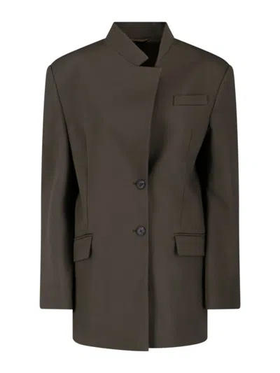 ATTICO THE ATTICO SINGLE-BREASTED VIRGIN WOOL BLAZER
