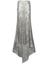 Attico Long Skirt In Silver