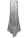 Attico Long Skirt In Silver