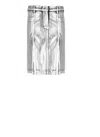 Attico Cotton Midi Skirt In Gray