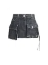 Attico Fay Cargo Mini Skirt In Black