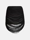 Attico Multi-strings Mini Skirt In Black