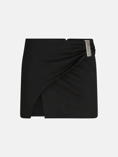 ATTICO THE ATTICO SKIRTS GEND - BLACK MINI SKIRT BLACK MAIN MATERIAL: 98% VIRGIN WOOL 02% ELASTANE