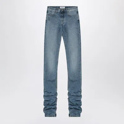 ATTICO THE ATTICO  SKY BLUE JEANS WITH LONG LEG CURLED AT THE HEM
