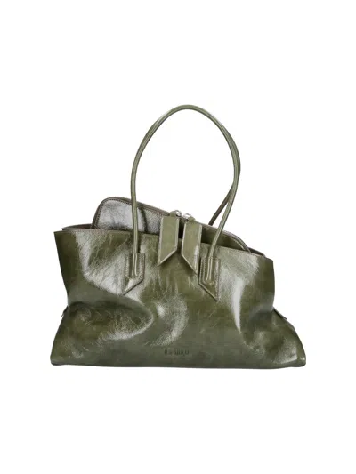 Attico The  Sleek Mini Shoulder Bag In Green