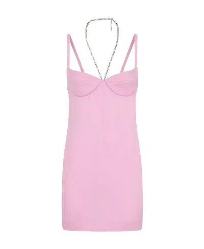 Attico The  Sleeveless Mini Dress In Pink