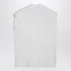 Attico White Sleeveless Cotton Tank Top With Logo In White
