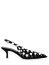Attico The  Black Open Lattice Design Low-heeled Shoes