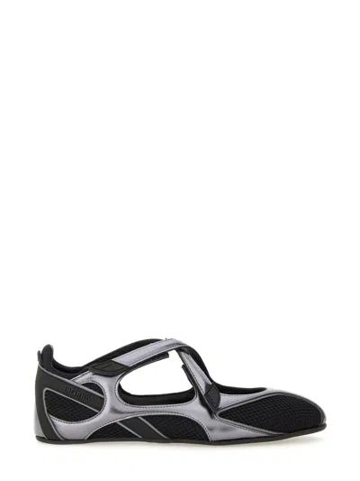 ATTICO THE ATTICO BLACK FLOOR 01 BALLERINA