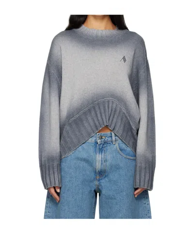 Attico The  Soft Knitted Jumper In Gray