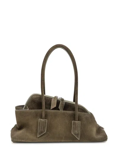 Attico The  Soft Shopper Bag With Double Handle In Brown