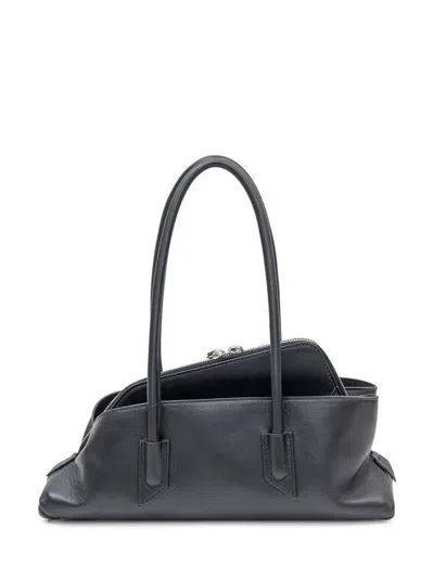 Attico The  Soft Shopper Bag With Double Handle In Gray