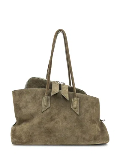 Attico The  Soft Shopper Bag With Double Handle In Brown