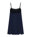 Attico Spaghetti Strap Mini Dress In Black