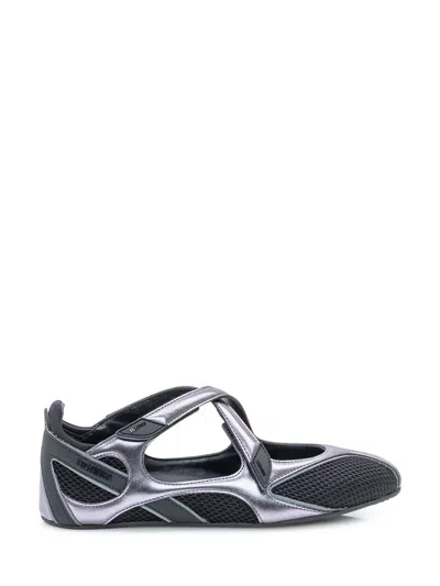 Attico The  Sports Ballet Shoes With Technical Design In Black