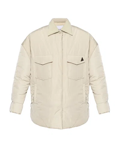 Attico The  Straight Hem Oversized Jacket In Nude