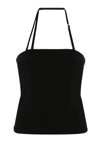 ATTICO THE ATTICO STRAPLESS BLACK TOP