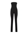 Attico Bustier Jersey Jumpsuit In Black