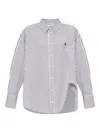 Attico Striped Cotton Shirt With Long Sleeves In Multi