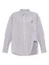 Attico Striped Cotton Shirt With Long Sleeves In Multi