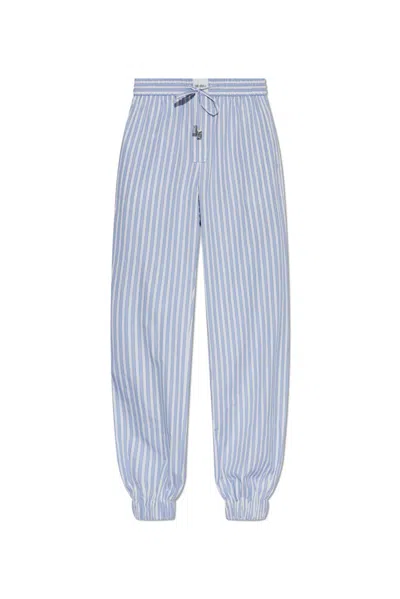 Attico Striped Pants In Blue