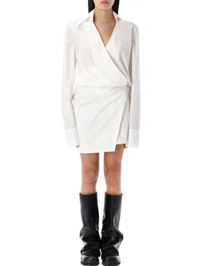 ATTICO THE ATTICO STRIPED MINI SHIRT DRESS