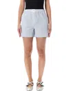 Attico Striped-pattern Elasticated Mini Shorts In Multi