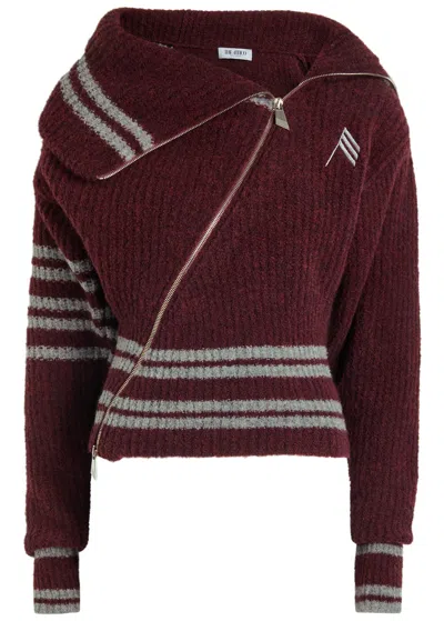 ATTICO THE ATTICO STRIPED WOOL-BLEND CARDIGAN