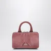 Attico Mini Friday Suede Top Handle Bag In Pink