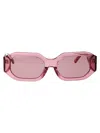 Attico Sunglasses In Rose-pink Acrylic In 04 Powder Pink Silver Pink