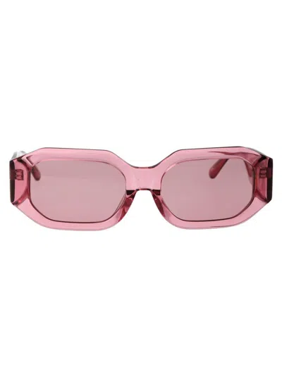 Attico Mini Marfa Squared Acetate Sunglasses In Pink