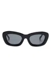 Attico Black Oval Sunglasses