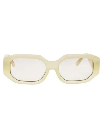 Attico Blake Squared Acetate Sunglasses In Yellow