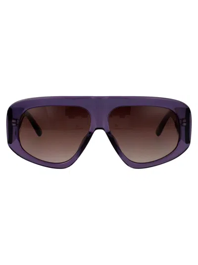 Attico The  Sunglasses In Purple