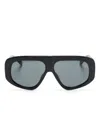 Attico Oversize Rectangular Sunglasses Thick Arms
