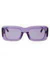 Attico Marfa Sunglasses In 25 Purple Silver Purple