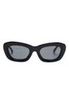 Attico Black Oval Sunglasses