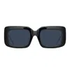 Attico The  X Linda Farrow Jorja Rectangular Frame Sunglasses In Black