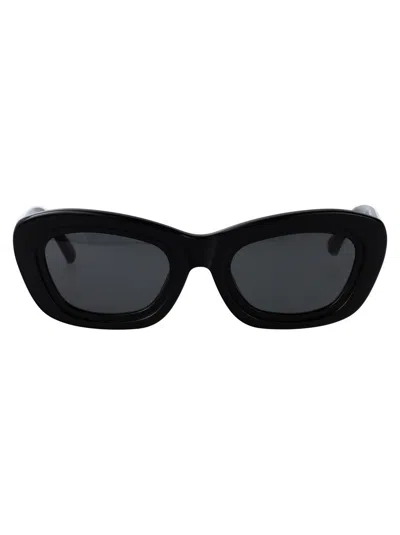 Attico The  Sunglasses In Black/silver/grey