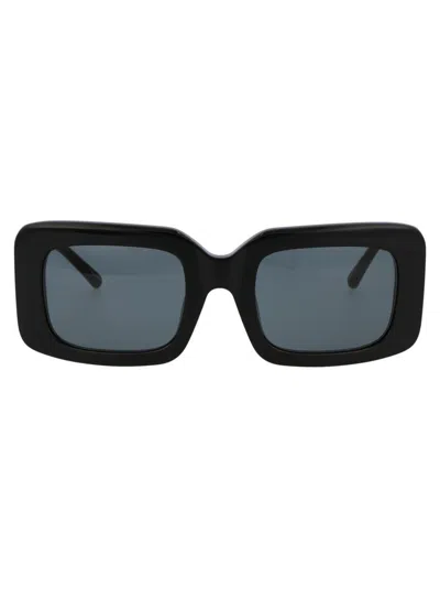 Attico Jorja Squared Sunglasses In Black/silver/grey