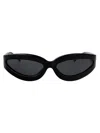 Attico The  Sunglasses In Black/yellowgold/grey