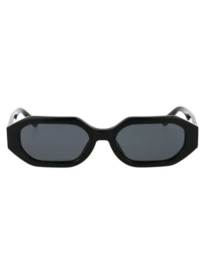 Attico The  Sunglasses In Black/yellowgold/grey
