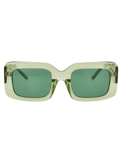 Attico The  Sunglasses In Green