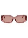 Attico Blake Sunglasses In Peach/silver/peach