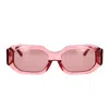 Attico Sunglasses In Rose-pink Acrylic In Pink