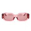 Attico Sunglasses In Rose-pink Acrylic In Pink
